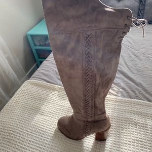 Knee high wide calf boots